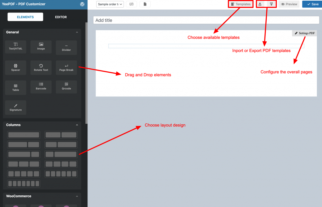 yeepdf - creating pdf templates
